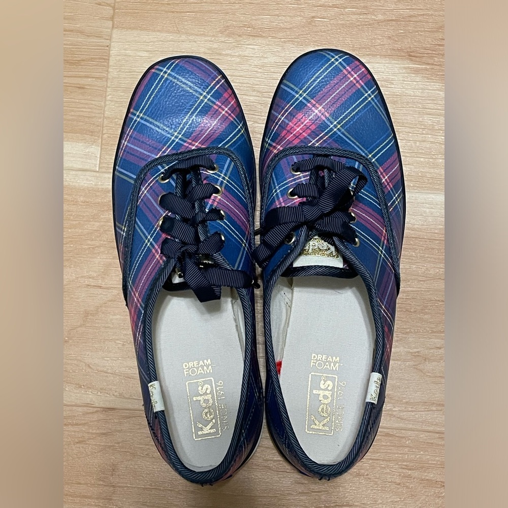 Keds PU Leather Plaid Champion size 7 Winter